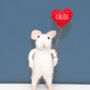 Engagement Sweetheart Mouse With Personalised Heart, thumbnail 2 of 4