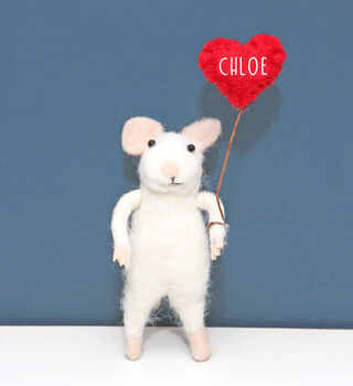 Engagement Sweetheart Mouse With Personalised Heart, 2 of 4