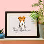 Mother's Day Dog Mum Pet Portrait Framed Illustration, thumbnail 12 of 12