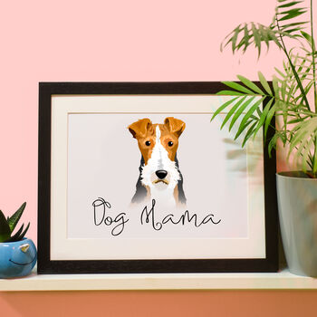 Mother's Day Dog Mum Pet Portrait Framed Illustration, 12 of 12