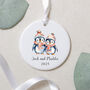 Personalised Penguin Christmas Ceramic Decoration, thumbnail 4 of 4
