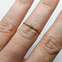 Dainty Grey Diamond In Gold Stacking Ring, thumbnail 3 of 3
