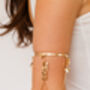 Bohemian Butterfly Gold Plated Upper Arm Cuff, thumbnail 3 of 8