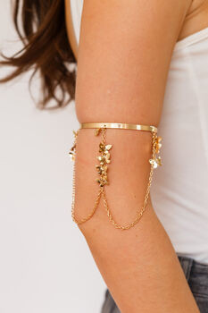 Bohemian Butterfly Gold Plated Upper Arm Cuff, 3 of 8