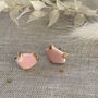 Cute Pink Fox Stud Earrings, thumbnail 5 of 6