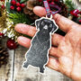 Black Labrador Dog Hanging Wooden Christmas Decoration, thumbnail 1 of 5
