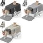 Stainless Steel Cat Litter Box Enclosed Xl, thumbnail 6 of 6