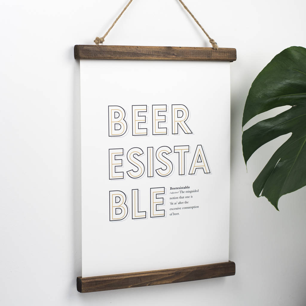 witty beer definition print by bespoke verse | notonthehighstreet.com