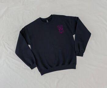 Embroidered Outline From Photo Unisex Sweatshirt, 7 of 8