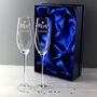 Wedding Toasting Glasses Mr And Mrs Crystal Flutes, thumbnail 1 of 7