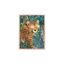 Framed Cheetah Tropical Jungle Wall Art Print Copper, thumbnail 3 of 9