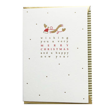 Pack Of Six Luxury Gold Foil Merry Christmas Card, 2 of 2