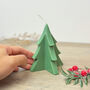 Festive Green Christmas Tree Candle Christmas Decoration, thumbnail 3 of 7