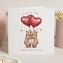 Cute Bear Valentine's Card Personalised For Partner, thumbnail 1 of 7