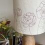 Peonies Embroidered Lampshade, thumbnail 2 of 2