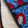 African Print Oven Gloves | Red Blue Dope Print, thumbnail 3 of 3