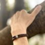 Personalised Men's Memorial Wrap Bracelet Engraved Pendant Ashes Keepsake Jewellery, thumbnail 3 of 11