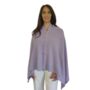 Lavender Purple 100% Cashmere Button Poncho Gift Boxed, thumbnail 7 of 12