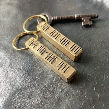 Bronze Bar Keyring For 19th Anniversary, 4 of 10