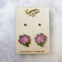 Birth Flower And Crystal Birthstone Stud Earring Set, thumbnail 11 of 12