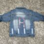 Embroidered Baby/Toddler Denim Jacket With Letter, thumbnail 2 of 6