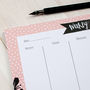 Inky Floral Weekly Planner Desk Pad, thumbnail 3 of 4