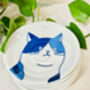 Cute Japanese Ceramic Dinnerware Cat Plate Mike, thumbnail 1 of 3