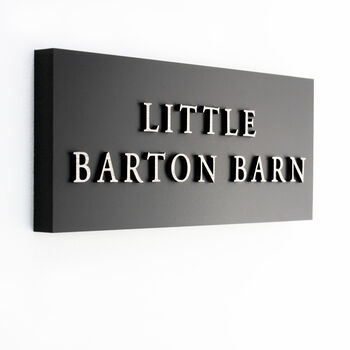 Personalised House Sign With Wood Effect Lettering, 4 of 12