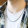 Men's Personalised Stainless Steel Chunky Curb Chain Necklace, thumbnail 3 of 7