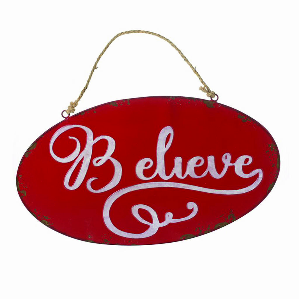 Large Christmas Believe Sign