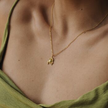 Beetle Tiny Necklace, Handmade 18 K Gold Plated, 3 of 6