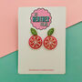 Grapefruit Glitter Earrings, thumbnail 1 of 2