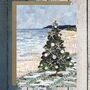 Christmas Tree On The Beach Card, thumbnail 1 of 4