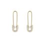 Pave Safety Pin Earring Jewelled Sterling Silver, thumbnail 6 of 8