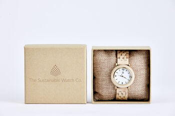 Womens Wristwatch Beige Wood Watch, Sustainable Watch, 2 of 7