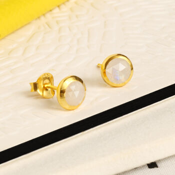 Birthstone Studs In 18ct Gold Vermeil Plated, 12 of 12