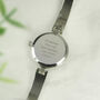 Personalised Silver Ladies Watch With Silver Clasp, thumbnail 6 of 8