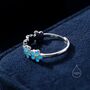 Sterling Silver Delicate Forget Me Not Flower Ring, thumbnail 1 of 11