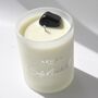 Safe And Protected Black Tourmaline Crystal Candle For Protection, thumbnail 2 of 6