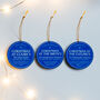 Personalised Blue Plaque Christmas Tree Decoration, thumbnail 6 of 9