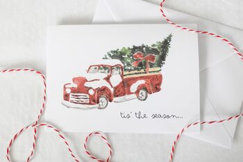 Pack Of 10 Christmas Tree Car Cards, 2 of 3