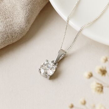 Personalised Sterling Silver Moissanite Diamond Necklace, 3 of 10