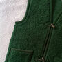 Children's Merino Wool Gilet In Bottle Green, thumbnail 6 of 6
