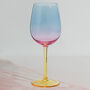 G Decor Set Of Four Wine Glasses With A Rainbow Hue, thumbnail 2 of 3