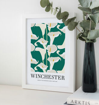 Floral Custom Made Personalised Place Name Art Poster For Home, 8 of 12