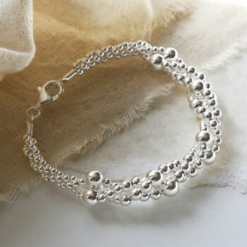Sterling Silver Bubbles Bangle, 2 of 5