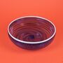 Handmade Ciotola Blu Hand Blown Spiral Glass Bowl, thumbnail 6 of 6