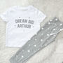 Dream Big Personalised Kids Star Pyjamas, thumbnail 2 of 3