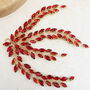 Red Crystal Leaf Headpiece, thumbnail 6 of 6