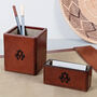 Monogram Leather Desk Set, Retirement Gift, thumbnail 1 of 11